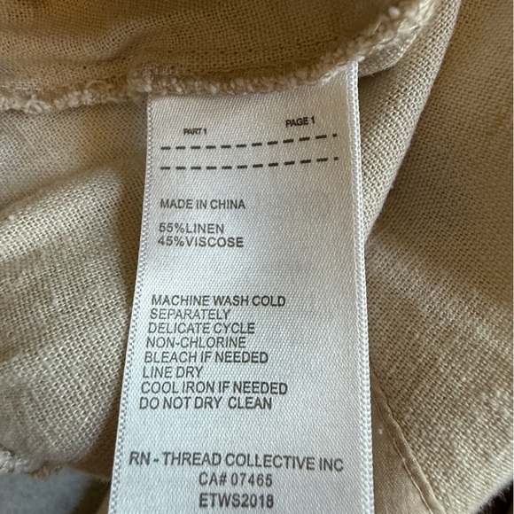 Ellen Tracy Women's Beige Linen Blend Wide Leg Pant. Size Small #1743 - Picture 6 of 6